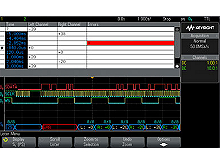 DSOX3AUDIO, Запуск по сигналам и декодирование данных аудиошины I2S для серии 3000X